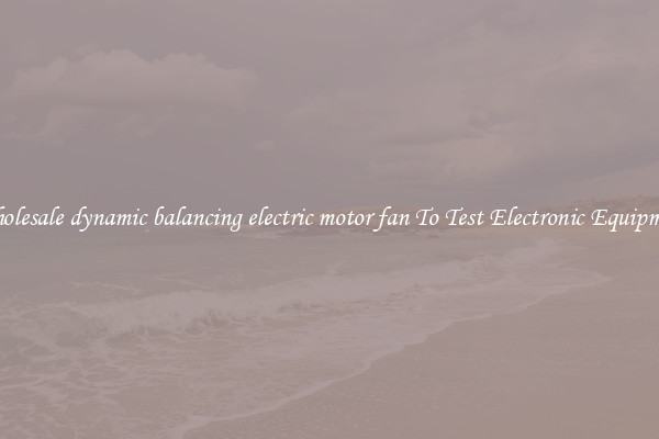 Wholesale dynamic balancing electric motor fan To Test Electronic Equipment