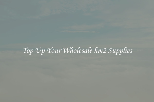 Top Up Your Wholesale hm2 Supplies