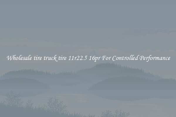 Wholesale tire truck tire 11r22.5 16pr For Controlled Performance