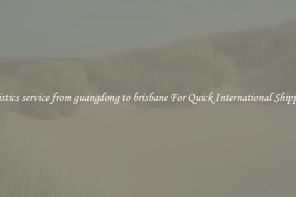 logistics service from guangdong to brisbane For Quick International Shipping