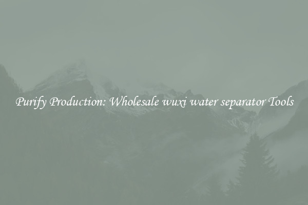 Purify Production: Wholesale wuxi water separator Tools