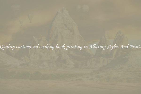 Quality customized cooking book printing in Alluring Styles And Prints